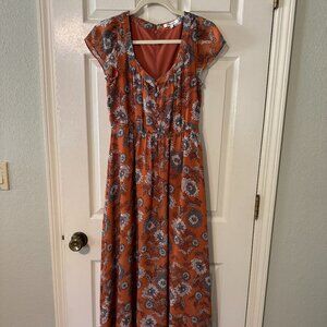 Madewell Floral Midi Dress - Size Small